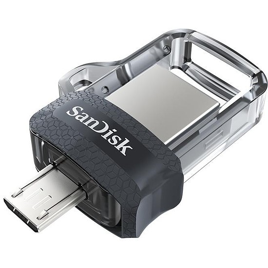 Pendrive 16GB Sandisk Dual drive csatlakozók USB 2.0 Micro B dugó OTG / USB 3.0 A dugó (SDDD3-016G-G46 / 173383) megszűnő
