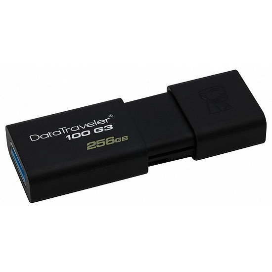 Pendrive 256GB Kingston USB 3.0 fekete DT100G3/256GB