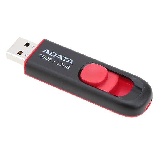 Pendrive 32GB A-Data C008 USB 2.0 fekete AC008-32G-RKD