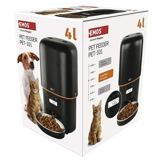 Pet Care állateledel adagoló, 4 L, fekete (H6001)