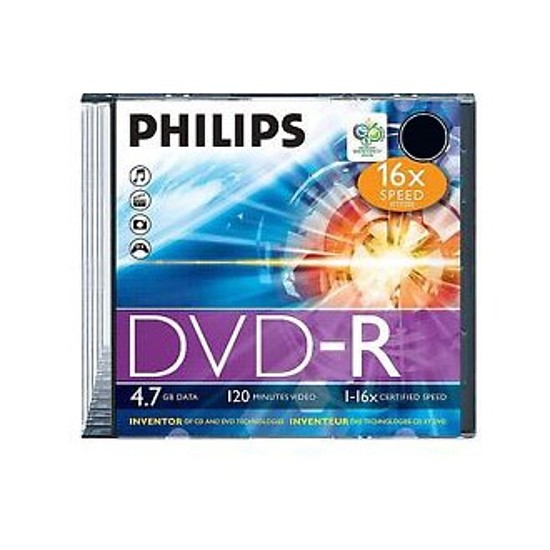 Philips DVD-R 4,7GB 16x slim CD tok