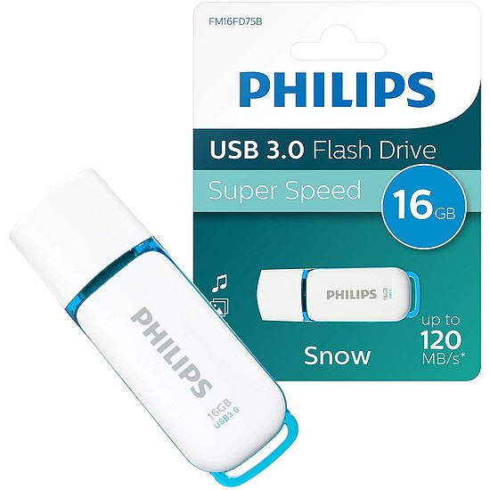 Philips Pendrive USB 3.0 16GB Snow Edition fehér-kék (PH668138)