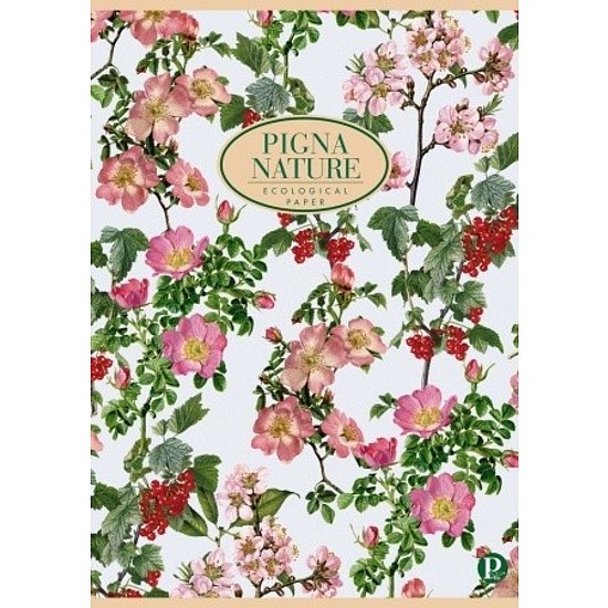 Pigna Nature Flowers spirálfüzet A5 60 lapos kockás / 209466