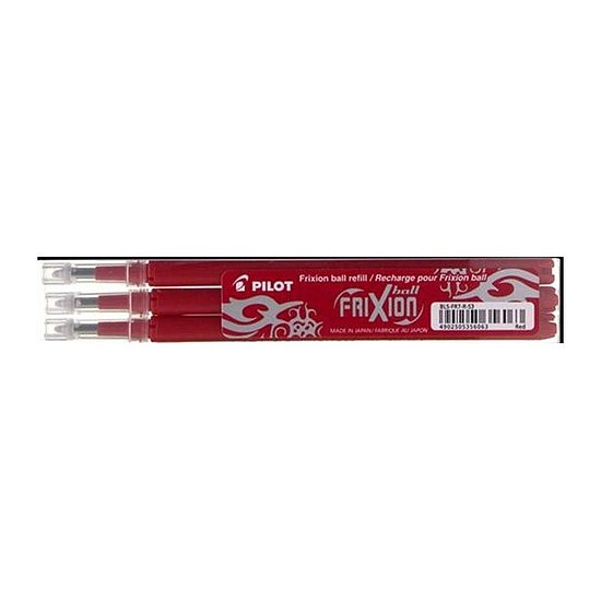 Pilot Frixion Ball és Clicker tollhoz zseléstoll betét piros, törölhető 0,5mm írásvastagság 3db/csomag BLS-FR5-R-S3F