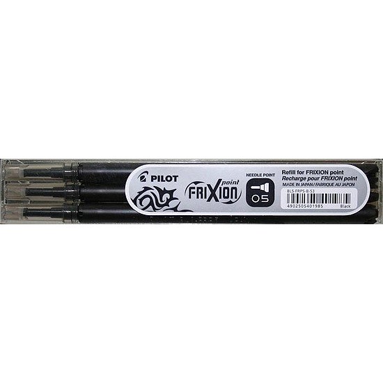 Pilot Frixion Point rollerbetét fekete radírozható 0,5 mm 3db/bliszter BLS-FRP5-B-S3