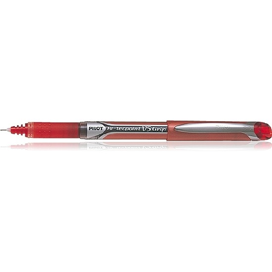 Pilot Hi-TecPoint V5 tűhegyű rollertoll piros, műanyag, kupakos 0,3 mm BX-V5-R