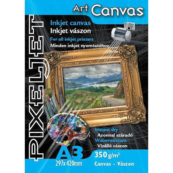 Pixeljet A3 Art Canvas matt inkjet papír 350gr. 5 ív