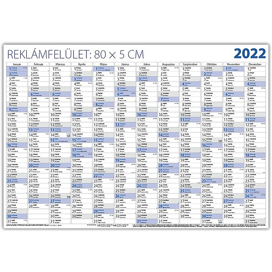 Plakátnaptár 980x680 mm egy oldalas