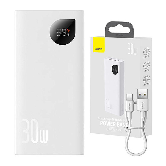 Powerbank Baseus Adaman2 10000mAh 30W fehér (PPAD080002)