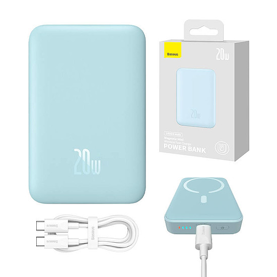 Powerbank Baseus Magnetic Mini 10000mAh 20W MagSafe, kék (PPCX110103)