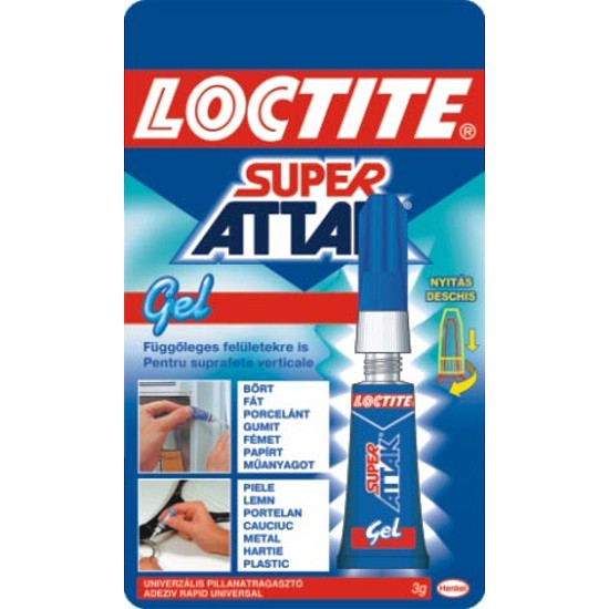 Pritt Loctite Super Attak Power gél pillanatragasztó 3 gr flexgel megszűnő