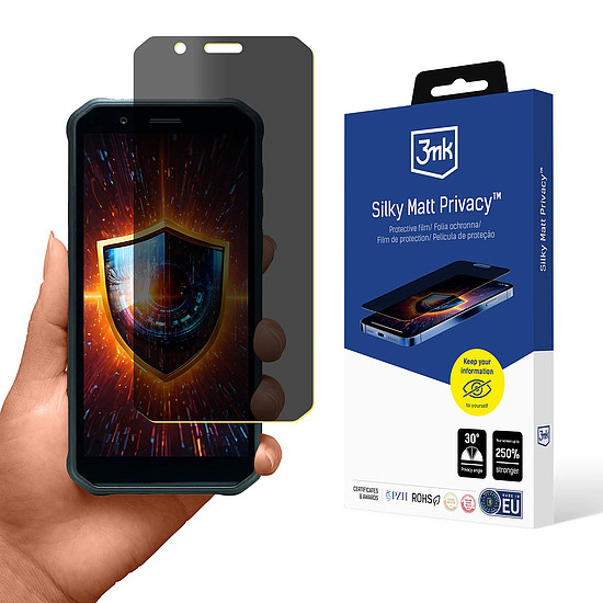Privacy képernyővédő fólia 3mk Silky Matt Privacy MyPhone Hammer Energy X készülékhez