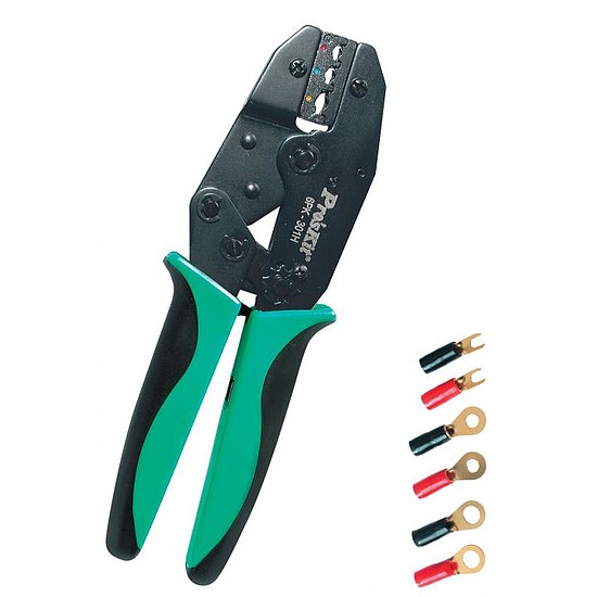 Pro´skit 6PK-301H préselő fogó, 220 mm, 3 féle mérethez, racsnis áttétel, 6 féle nyomaték
