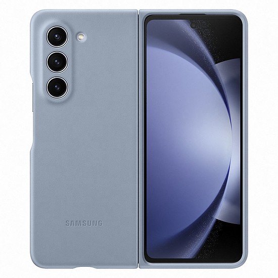 PU bőr tok Samsung Galaxy Z Fold 5 telefonhoz - kék