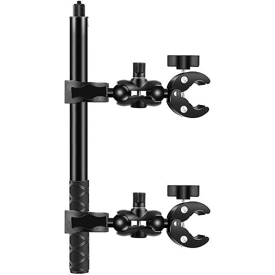 PULUZ motorkerékpár/kerékpár tartó két bilinccsel és szelfibottal 150 cm (PU495B)