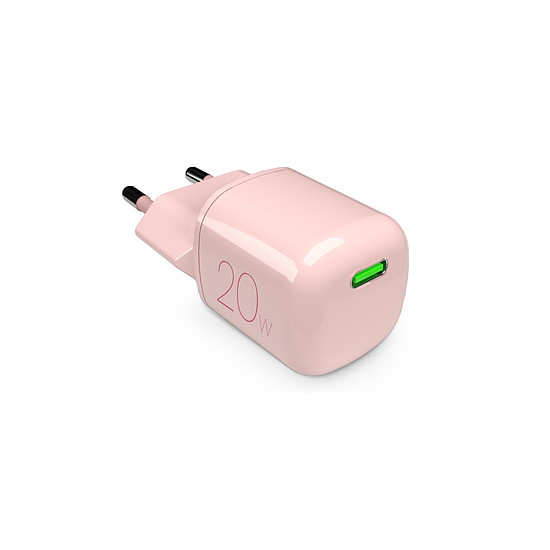 Puro 20W GaN USB-C fali töltő - Rózsaszín (176885)