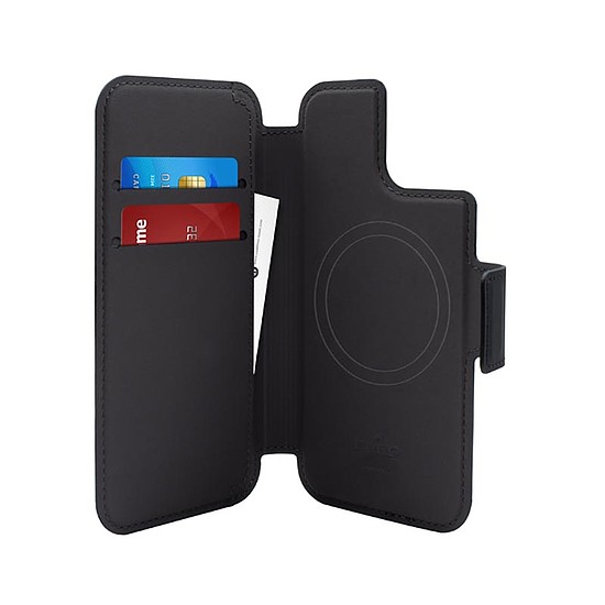 PURO Folio MagSafe tok - 2 az 1-ben tok iPhone 15 Plus / 14 Plus / 12 Pro Max készülékhez fekete (PUIP67MAGFOLIOBLK)