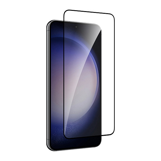 Puro Frame edzett üveg fekete kerettel Samsung Galaxy S25 / S24 készülékhez