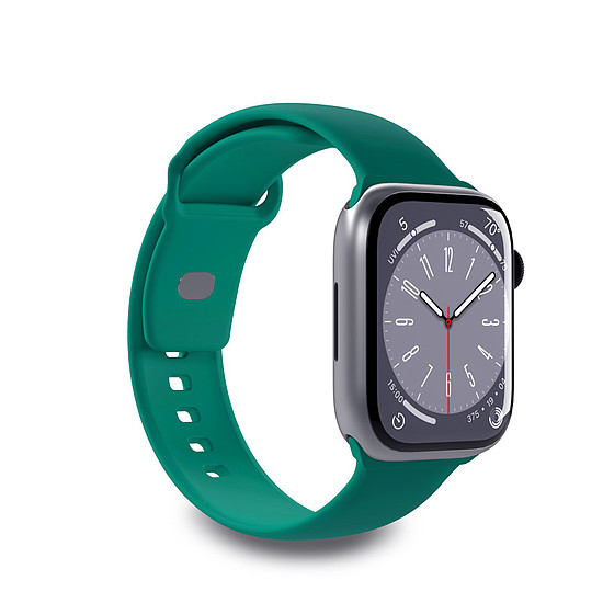 PURO ICON - Elasztikus szíj Apple Watchhoz 42/44/45/49 mm S/M & M/L Jade (PUICNAW44DKGRN)