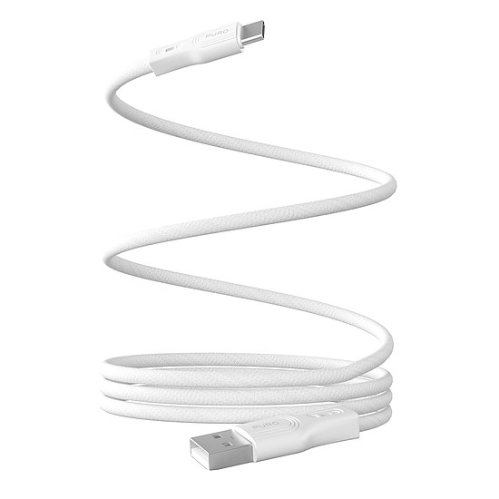 Puro Magnetic 10W Mágneses Kábel USB-A - USB-C 1m - Fehér