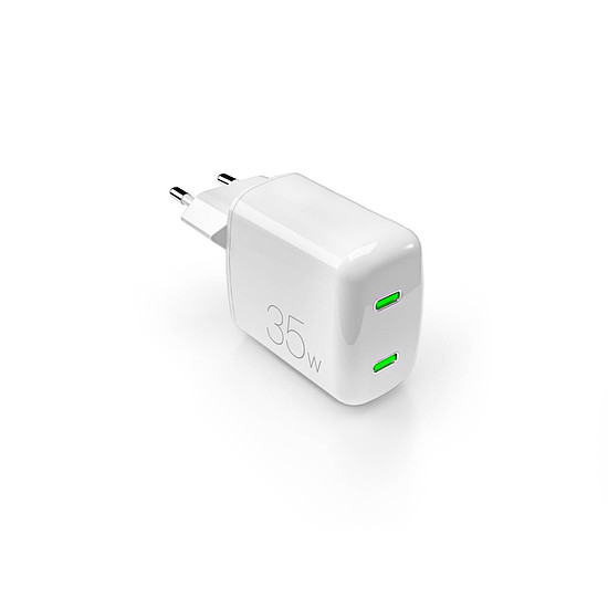 Puro MiniPro 35W GaN 2xUSB-C fali töltő - fehér