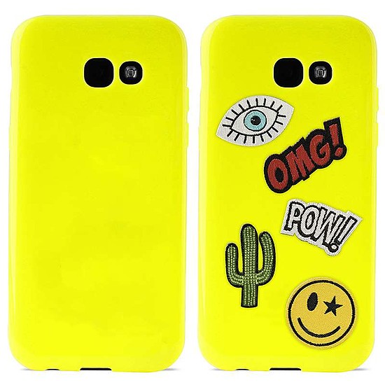 PURO Patch Mania - Samsung Galaxy A3 2017 tok, 5 matricával sárga (SGGA317PM1GRN)