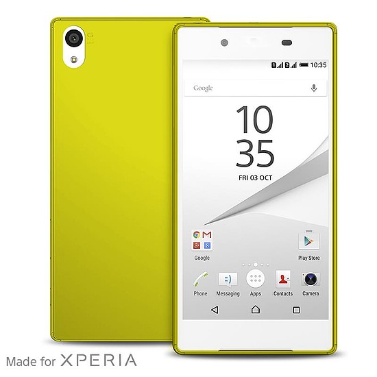 PURO Ultra Slim "0.3" Cover MFX - Tok + fólia készlet Sony Xperia Z5 képernyőjéhez lime zöld (SYXZ503GRN)