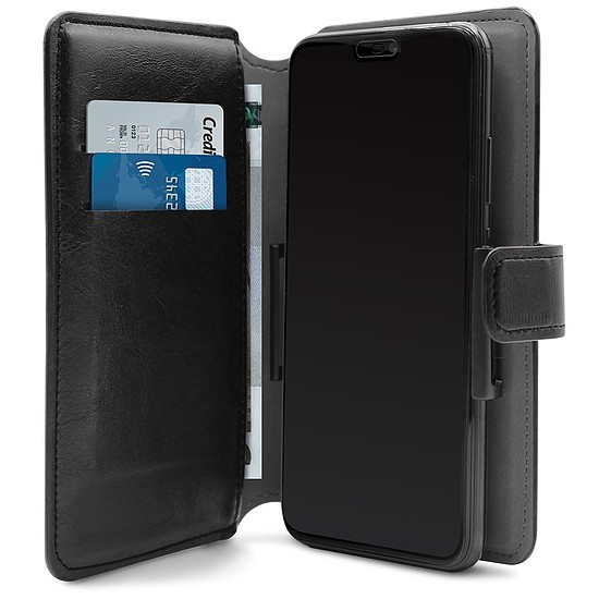 PURO univerzális pénztárca 360 - Univerzális forgatható tasak kártyanyílásokkal, XL méretű fekete (UNIWALLET4BLKXL)