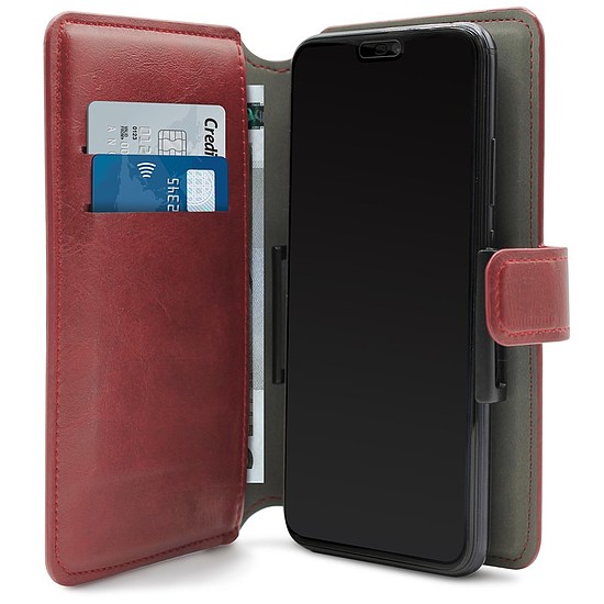 PURO univerzális pénztárca 360 - Univerzális forgatható tasak kártyanyílásokkal, XL méretű piros (UNIWALLET4REDXL)