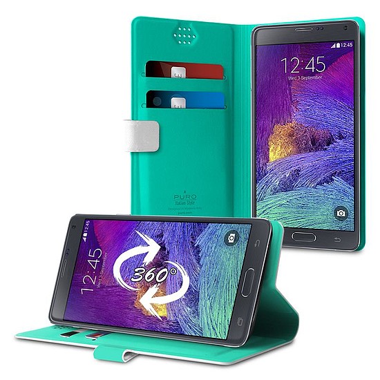 PURO Uniwallet Bi-Color - Univerzális, 360-ban elforgatható tok kártyanyílásokkal, XXL méret fehér (UNIWALLET1WHIXXL)