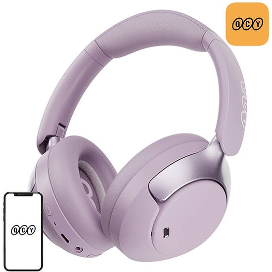 QCY H3 pro ANC vezeték nélküli fejhallgató lila (H3 Pro purple)