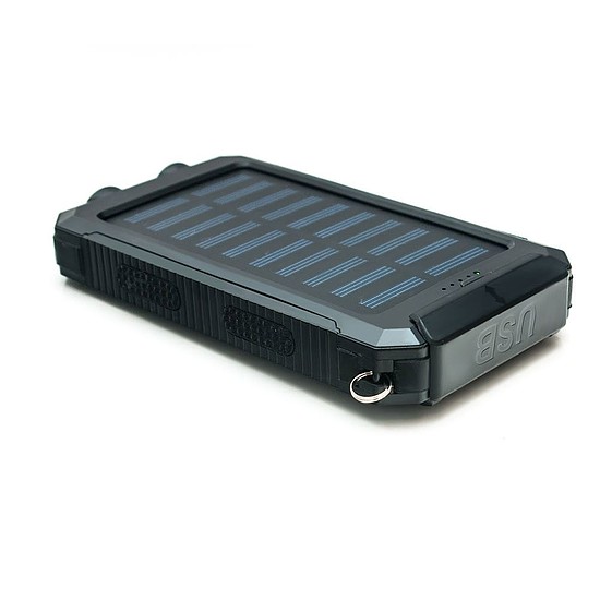 Quazar Q-Solar Cell Power Bank 10000mAh fekete (QZR-PBSP-BL)