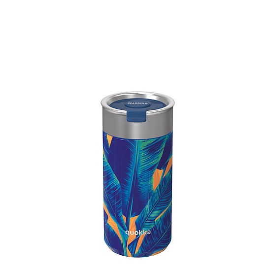 Quokka Boost - Rozsdamentes acél kávépohár 400 ml Bue Jungle (40070)