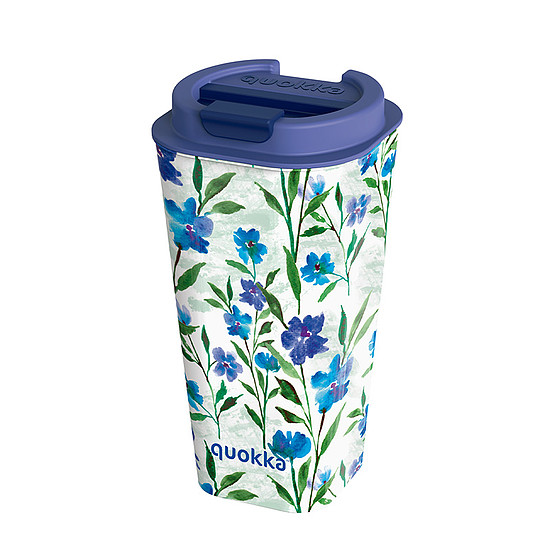 Quokka Vaso Cafe Doble Pared - Duplafalú műanyag bögre 450 ml Ditsy Bloom (40221)