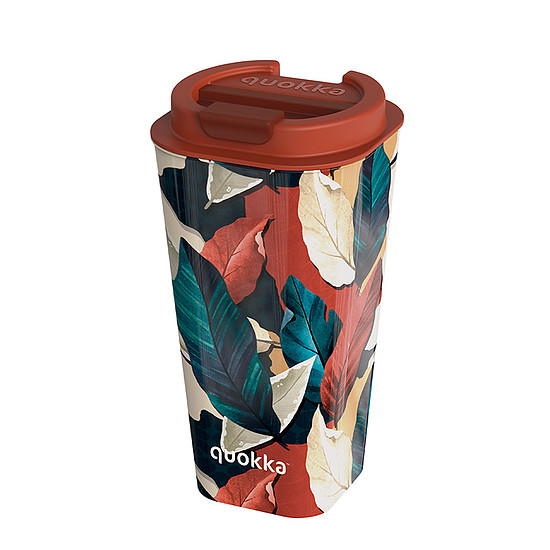 Quokka Vaso Cafe Doble Pared - Duplafalú műanyag bögre 450 ml Őszi ősz (40222)