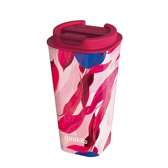 Quokka Vaso Cafe Doble Pared - Duplafalú műanyag bögre 450 ml Satsuma (40224)