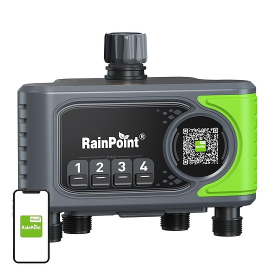 RainPoint WiFi 4 zónás öntözésvezérlő (HTV405FRF)