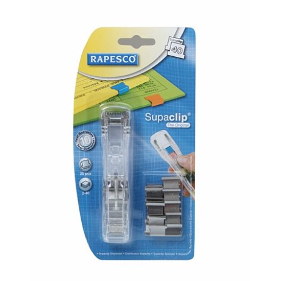 Rapesco Supaclip kapocsadagoló ezüst kapcsokkal maximum 40 lap