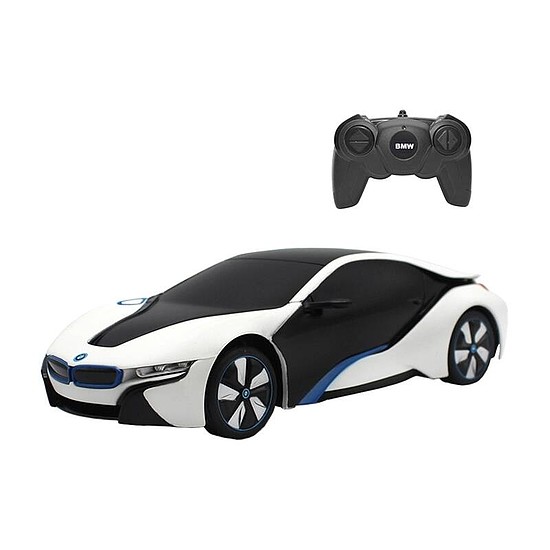 RASTAR R/C 1:24 BMW i8 távirányítású autó - UV-érzékeny fehér és sárga (48400-4)