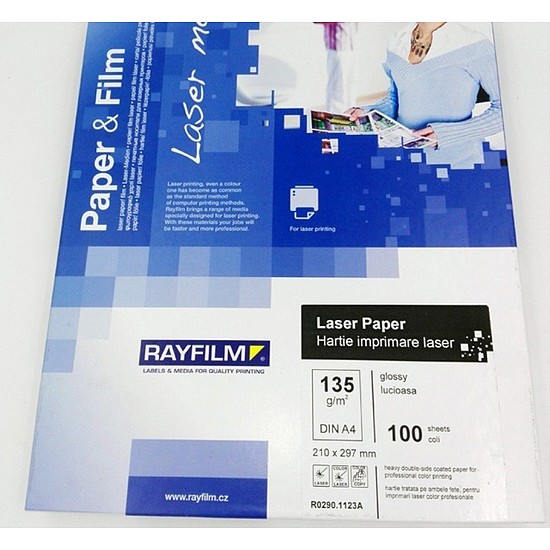 RayFilm R0290 1123A A4 lézer fényes fotópapír kétoldalas 135gr. 100 ív / csomag