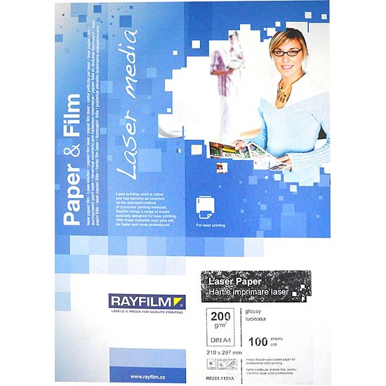 RayFilm R0291 1123A A4 lézer fényes fotópapír kétoldalas 200gr. 100 ív / csomag