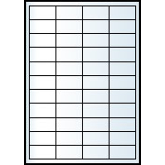RayFilm R0ECO 0203A 48,5x25,4mm 4 pályás univerzális etikett 44 címke/ív 100ív/doboz