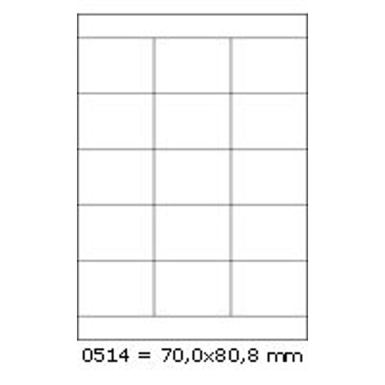 RayFilm R0ECO 0514A 70x50,8mm 3 pályás univerzális etikett 15 címke/ív 100ív/doboz