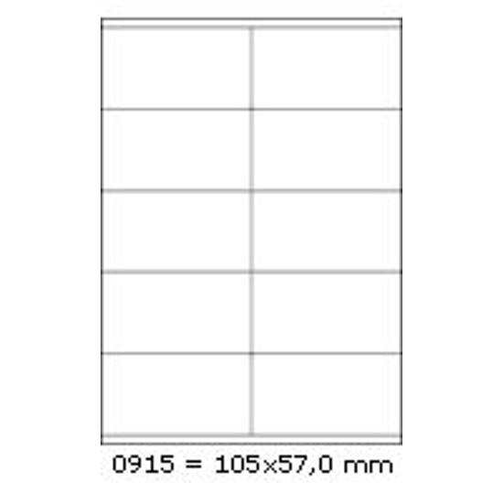 RayFilm R0ECO 0915A 105x57mm 2 pályás univerzális etikett 10 címke/ív 100ív/doboz