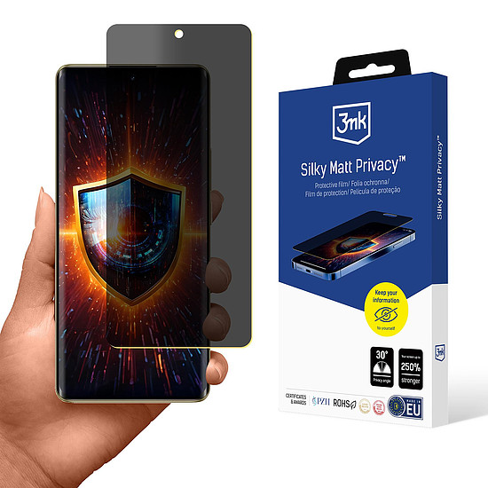 Realme 12 Pro 3mk Silky Matt Privacy képernyővédő fólia