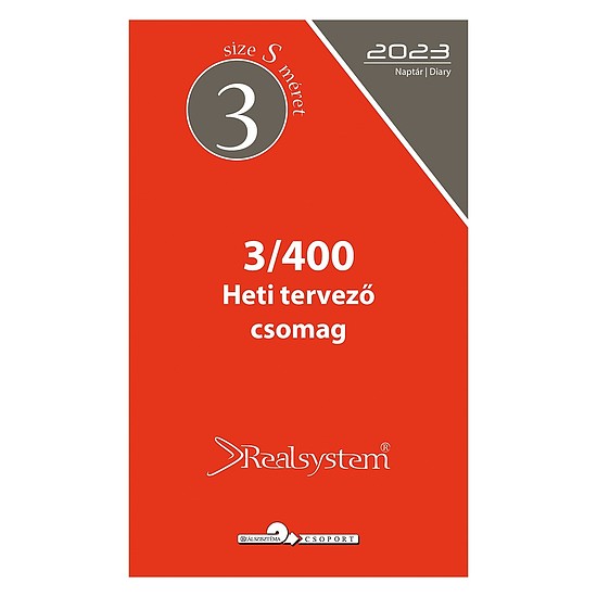 Reálszisztéma éves heti tervező 78x128mm 3/400