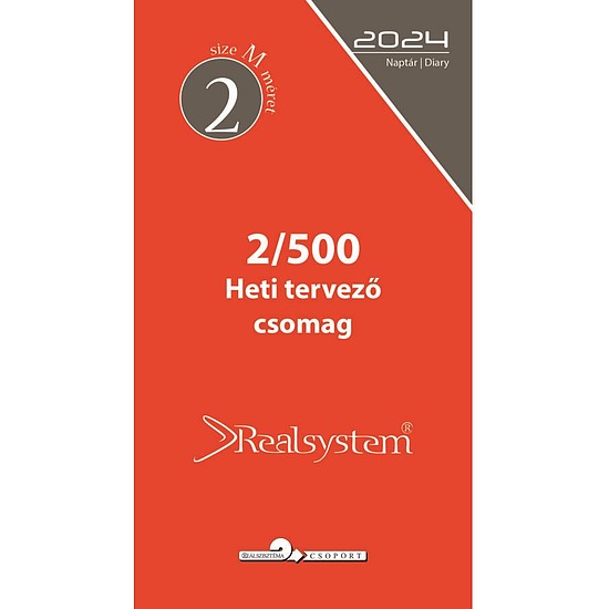 Reálszisztéma éves heti tervező chamois lap 2/500 2024