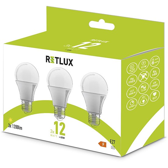 RETLUX REL 32 LED A60 3x12W E27 WW