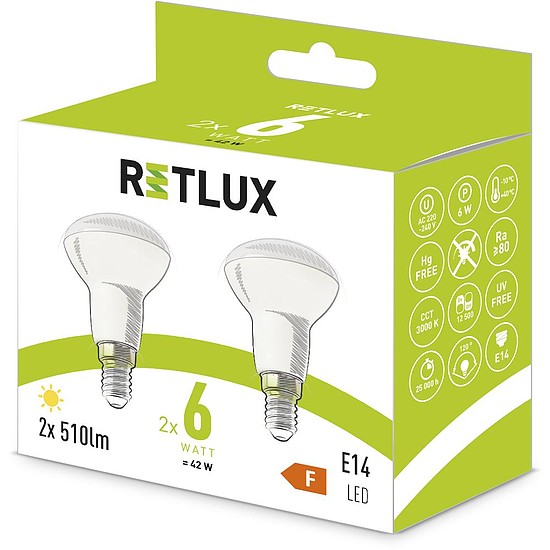 RETLUX REL 38 LED R50 2x6W E14 WW