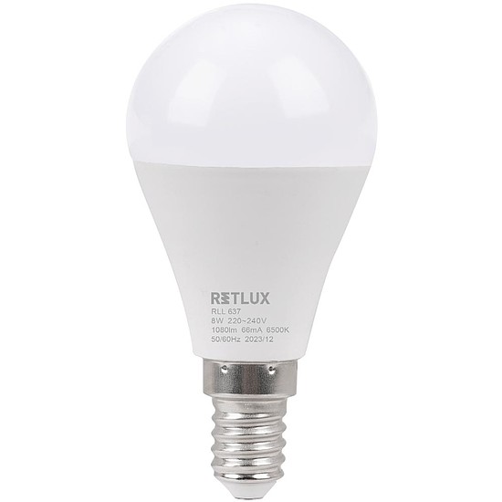 RETLUX RLL 637 G45 E14 miniG 8W DL D